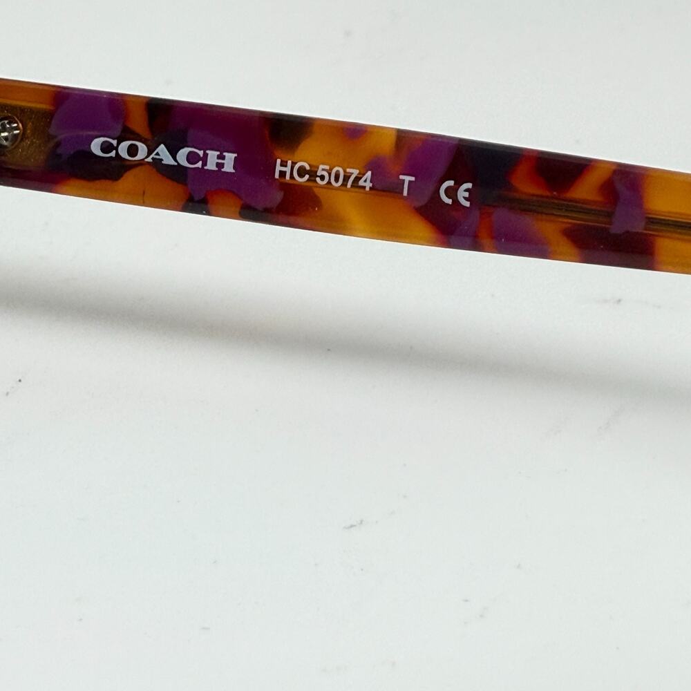 Coach HC5074 9241 Satin Purple Gold Purple Confetti 52 mm‎ Demo Lens H18957 - Picture 6 of 7